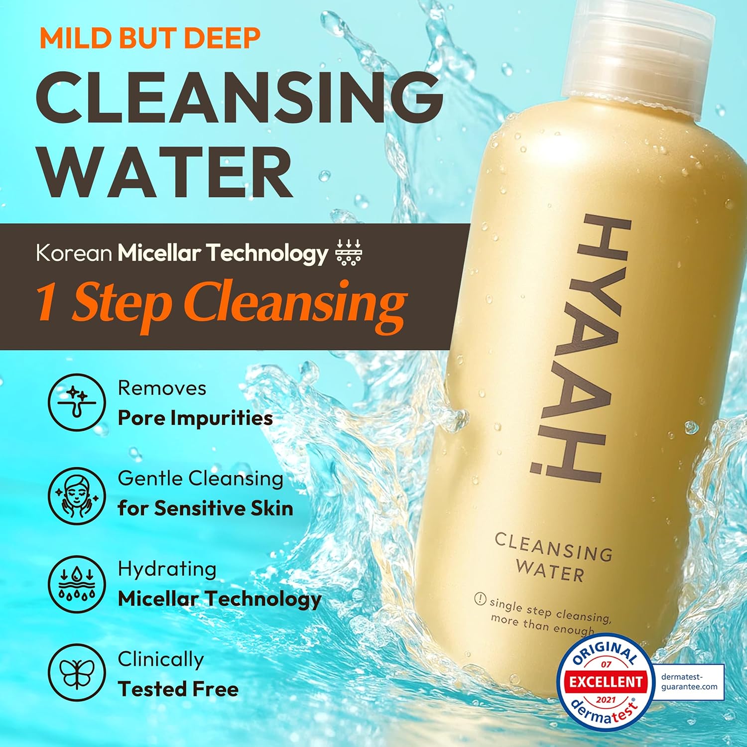 HYAAH - Mild But Deep Cleansing Water 300 ml