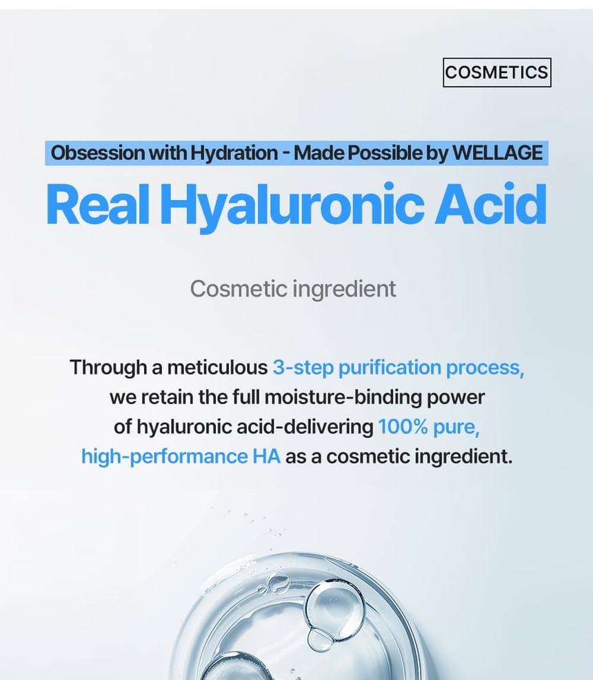 WELLAGE - Real Hyaluronic Blue Sun Cream 50ml